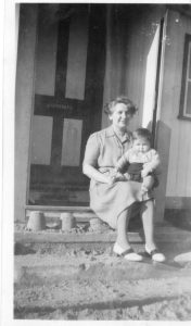 Nannie (Elizabeth Henderson) and Geoff Walke 1948 at Eccles Beach Norfolk