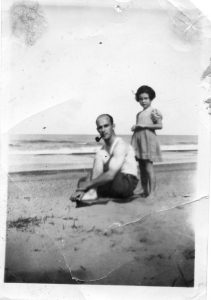 Cyril Eileen Walke at Eccles Beach Norfolk 1948